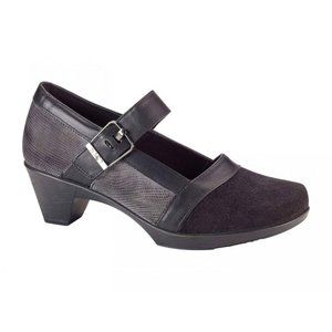 Naot Dashing Gray Reptile Suede Mary Jane Pump